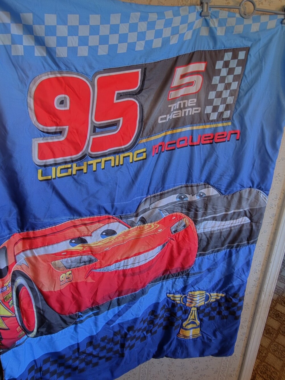Cars 3 Lightning McQueen Blue/red Toddler Kids Bedding, 40x56"
